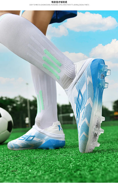 Men Soccer Shoes Cleats FG/TF Professional Original Women Football Boots Society Grass Indoor Training Unisex Non Slip Sneakers