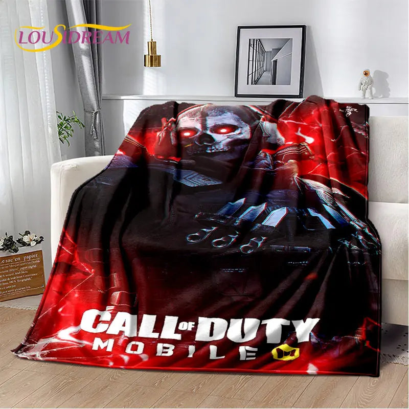 3D COD, Call of Duty геймърско меко плюшено одеяло, фланелено одеяло за всекидневна, спалня, легло, диван и офис покривало