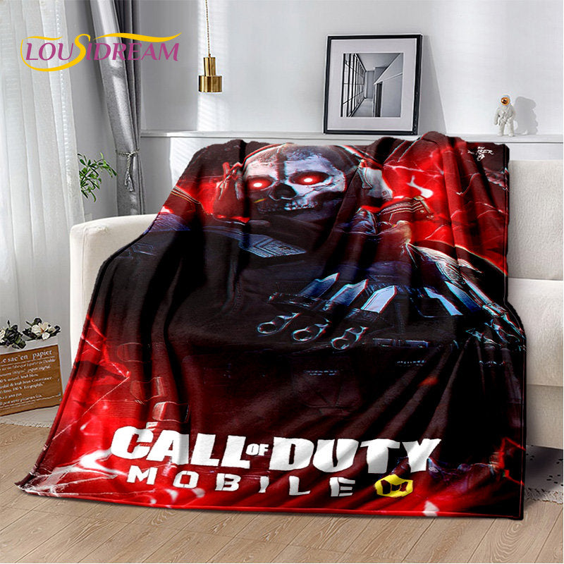 3D COD, Call of Duty геймърско меко плюшено одеяло, фланелено одеяло за всекидневна, спалня, легло, диван и офис покривало