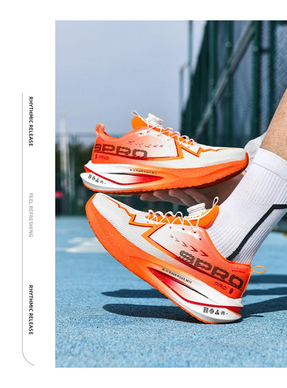 Men Running Shoes Carbon Board Speciality Sports Breathable Lightweight Women's Comfortable Athletic Nonskid Marathon Sneakers
