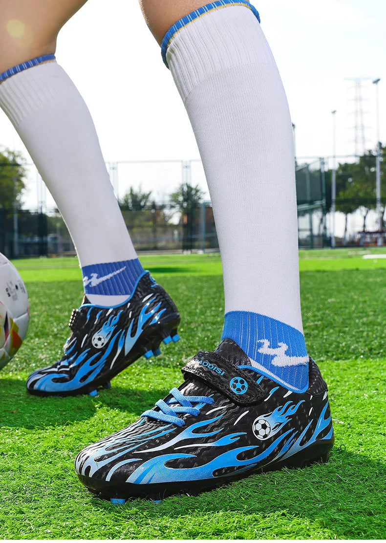 Children's Soccer Shoes Lightweight Football Sneakers Kids Sports Shoes Outdoor Non-Slip Futsal Shoes Boys Girls Training Shoes