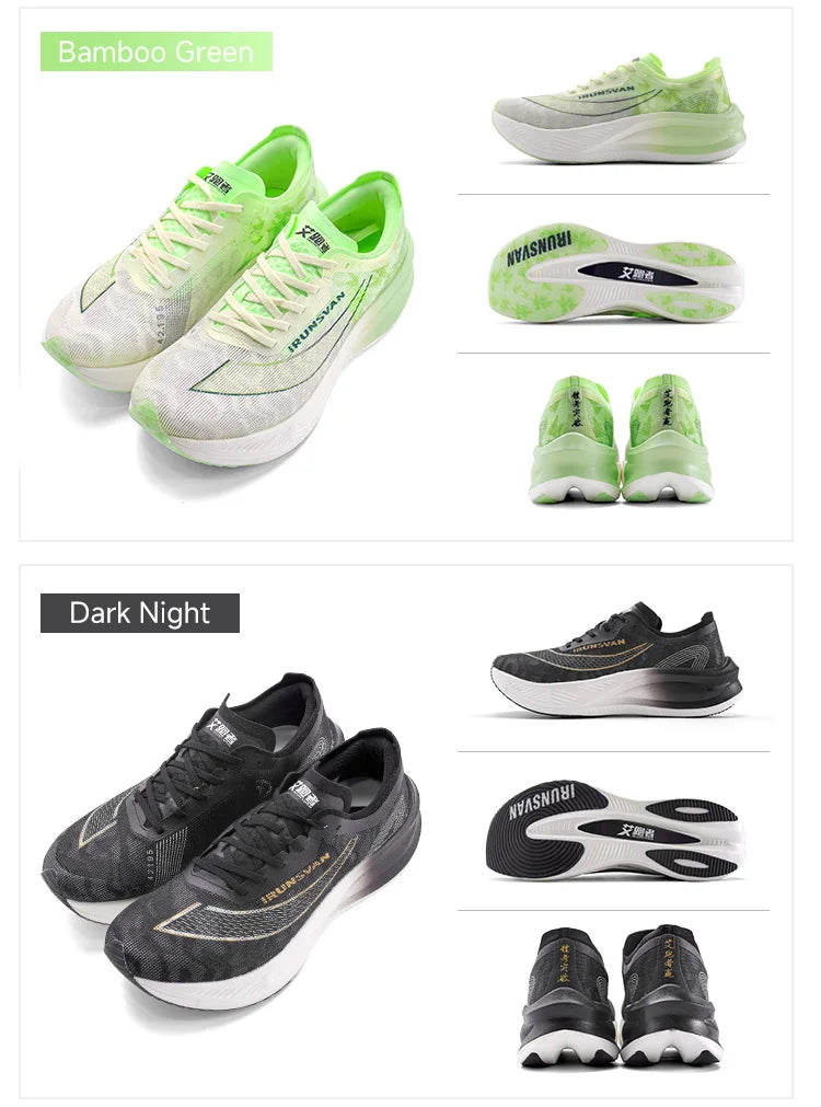 IRUNSVAN Rehuo 1.0 Full Length Carbon Plate Running Shoes  Marathon Ultra Lightweight Men's  24028