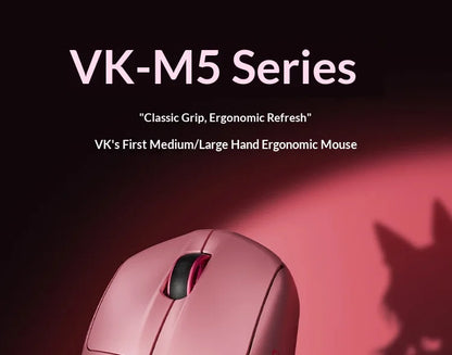 Mouse gaming wireless VALKYRIE VK M5 PRO con doppio 8K, ricevitore con display intelligente, ergonomico, leggero e a bassa latenza
