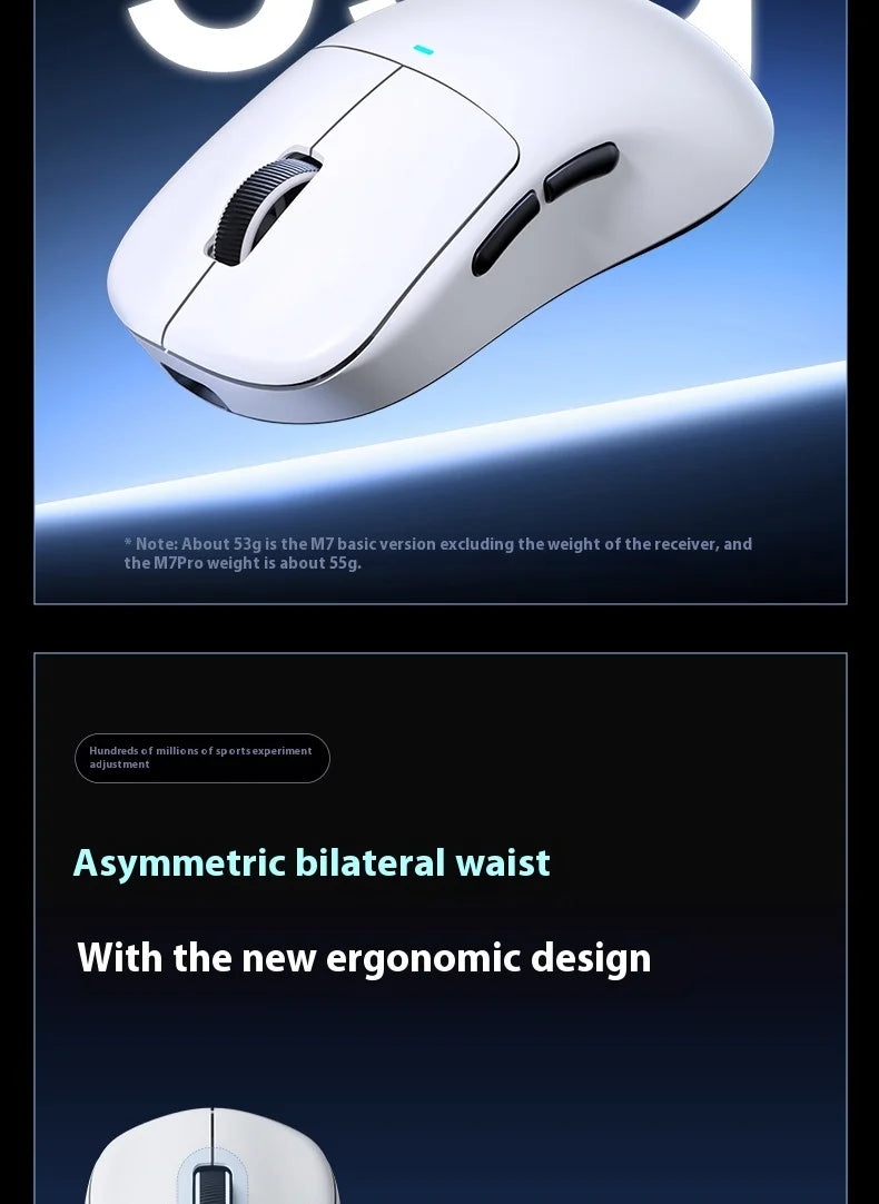 MCHOSE M7 Ultra Ergonomiczna mysz gamingowa PAW3950 Super Sensor TOPSPEED 8000Hz Polling Rate Lekka konstrukcja Realtek Master Mice