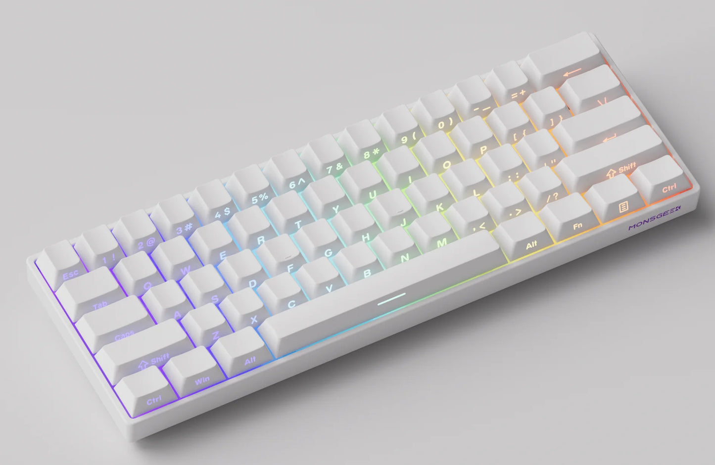 Akko MonsGeek FUN60 mechanische Tastatur mit Magnetschaltern, 60% Gaming-Tastatur, Rapid Trigger 0.01mm, 8K ARGB, HE/TMR Custom-Tastatur