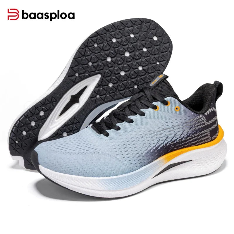 Baasploa Men Jogging Sports Shoes Carbon Plate Professional Cushioning Sneakers Male Outdoor Breathable Non Slip Running Shoes