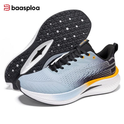 Baasploa Men Jogging Sports Shoes Carbon Plate Professional Cushioning Sneakers Male Outdoor Breathable Non Slip Running Shoes
