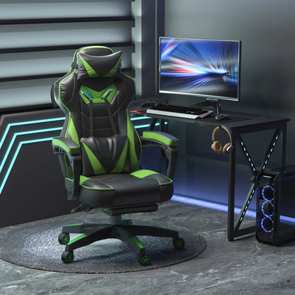Vinsetto ergonomischer Racing-Stuhl mit verstellbarer Rückenlehne 65X70X118.5-126.5Cm