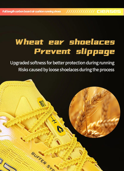 CIERSES Men's Carbon Plate Running Shoes Nitrogen Air Cushion Shock Absorption Stable Training Sports Shoes