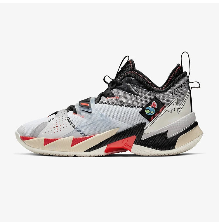 Ténis de basquetebol Nike Genuine JORDAN para homem, cano médio, almofadados e duráveis CD3002-101