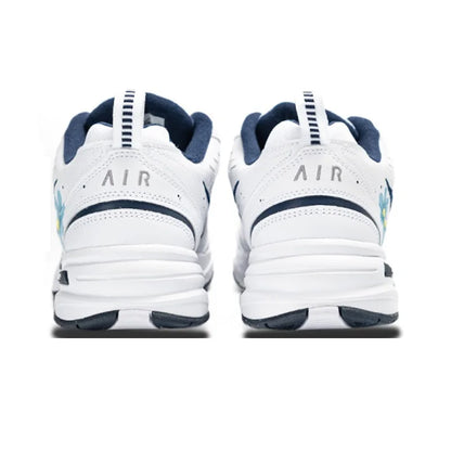 Custom Sneakers Nike Air Monarch 4  Crushed Ice Blue Floral Ink Splatter  Men's Low-Top Running Shoes