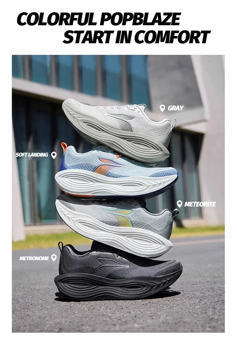 361 Degrees PopBlaze 5 Men Running Shoes New Cushioning Thick-soled Breathable Non-slip Outdoor Jogging Male Sneakers 672532212
