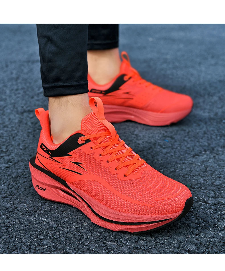 Men Sports Running Shoes Marathon Air Cushion Breathable Lightweight Comfortable Women Outdoor Athletic Sneakers Jogging Tenis