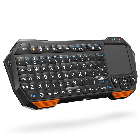 Mini Bluetooth Keyboard (QWERT) Rechargeable Wireless Keyboard with Touchpad for TV, PS4, PS4 Pro, PS5 Phone Laptop