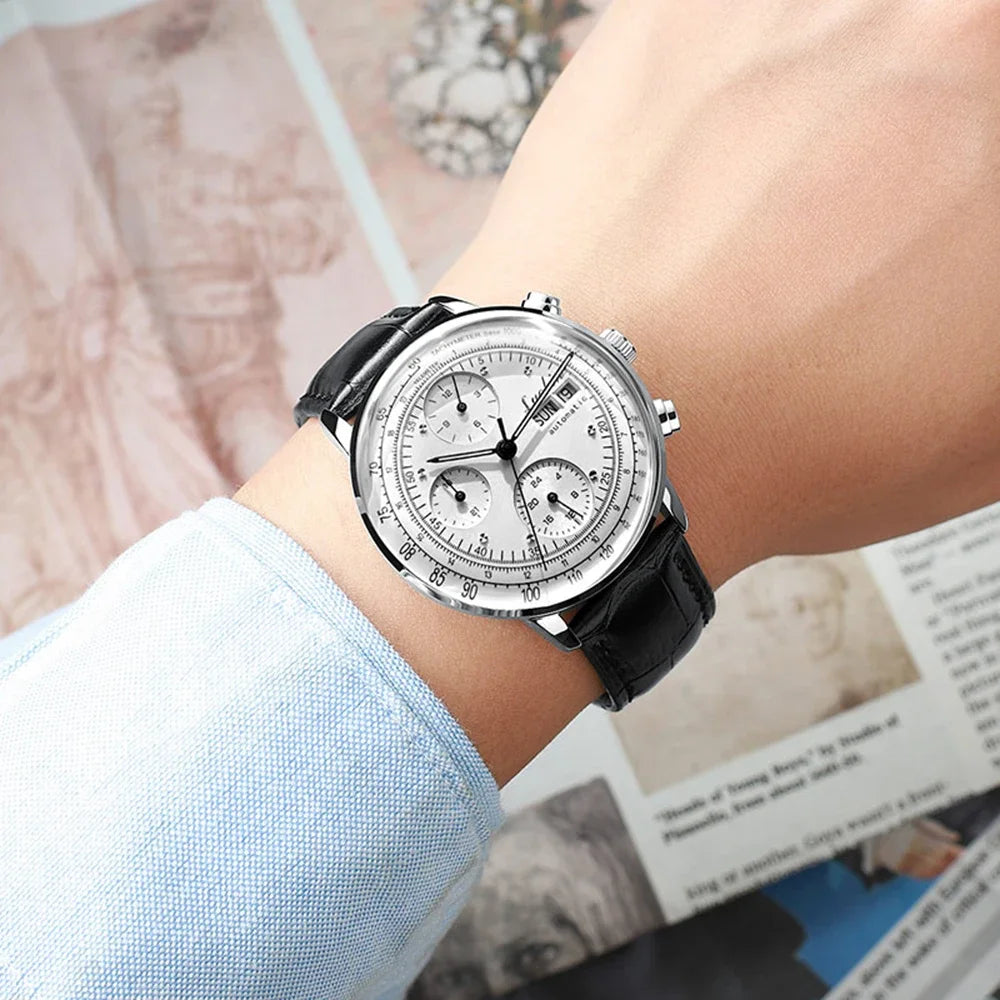 Relógio de Luxo para Homem, Automático Mecânico, de Corda Automática, Business, em Aço Inoxidável, Luminoso, Relojes Para Hombre 2020