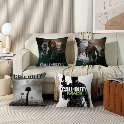 Klasická hra C-Call Of D-Duty personalizovaný polštář s obrázkem a textem, bytová dekorace, dárek do domácnosti, 45x45cm