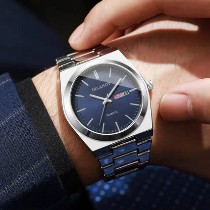 Luxury Mens Calendar Quartz Wristwatches Fashion Men Business Watches Clock Gift Reloj Hombre（Without Box）