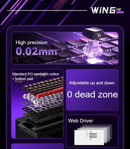 AULA WIN60 HE Magnetic Keyboard Wired Trigger 8K Return Esports Gamer Customize RGB Mechanical Gaming Keyboard