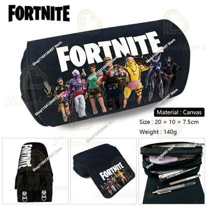 Anime Pencil Bag Kawaii Fortnite Pencil Case Large Capacity Waterproof Handheld Cosplay Pencil Pouch Office Stationary Gift Toy