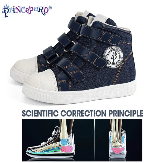 Orthopedic Kids Shoes Princepard Flat Feet Medical Corrcetive Casual Footwear for Toddlers with Arch Support Sneakers