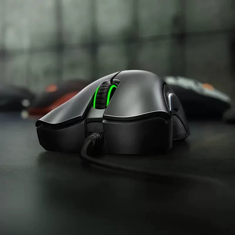 Rato Gaming Razer Original com Fio, Sensor Óptico 6400 DPI, Rato Gaming para Portátil, Rato Óptico de Alta Velocidade
