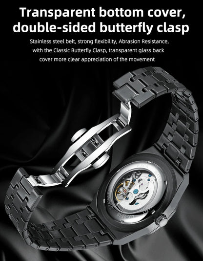 CHENXI Automatic Mens Watches Waterproof Business Stainless Steel Sport Mens Watches Top Brand Mechanical Tourbillon Wrist Watch