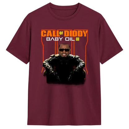 Men Funny Call of Diddy Meme T Shirt  Cotton Clothing Fashion Short Sleeve Crew Neck Tee Shirt Classic T-Shirt
