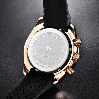 PAGANI DESIGN New 45mm Men Quartz Watch Rubber Belt Men's Luxury Watch Fashion Casual Sports Male Clock Relogio Maasculino