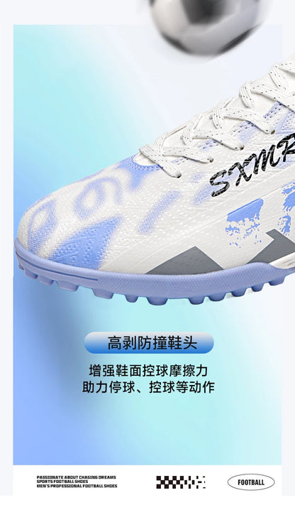Double Star Men's High-Top TF Turf Football Boots, Youth & Student Edition, Adult & Kids, Professional Match & Training Soccer S