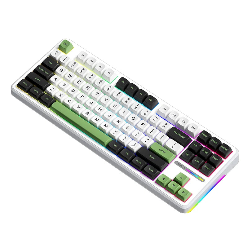 Original AULA F87 Pro Mechanical Keyboard Wireless USB Bluetooth Tri Mode 87 Key RGB PBT Gasket Laptop Gamer PC Gaming Keyboards