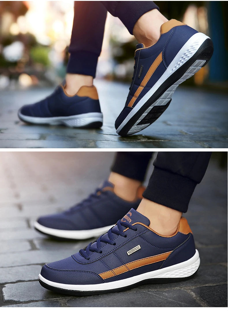Mens Walking Shoes - Slip On Tennis Running Shoes Memory Foam Lightweight Work Sneakers for Indoor Outdoor Gym