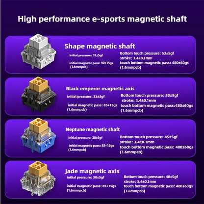 Magnetic Keyboard mechanical Aula Hero68he wired RGB 65% teclados gamer Hot-Swap pc 8000 Hz Polling Rate white clavier mecanique