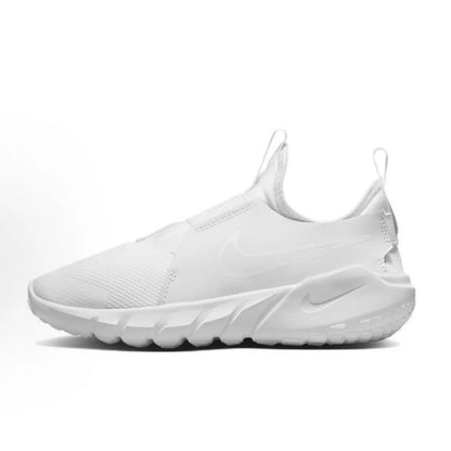 Nike's New Comfortable, Lightweight, Easy-To-Wear Outdoor Women's Slip-On Running Shoes Flex Runner2 Mesh Stitching Soft Travel Running Shoes Silver-White Versatile Lightweight Commuting Casual Sports Shoes Essential for Spor