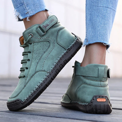 Shoes for Women Spring/Autumn Handmade Leather Casual Shoes Fashion Softe Causal Walking Sneakers Breathable Women's Ankle Boots