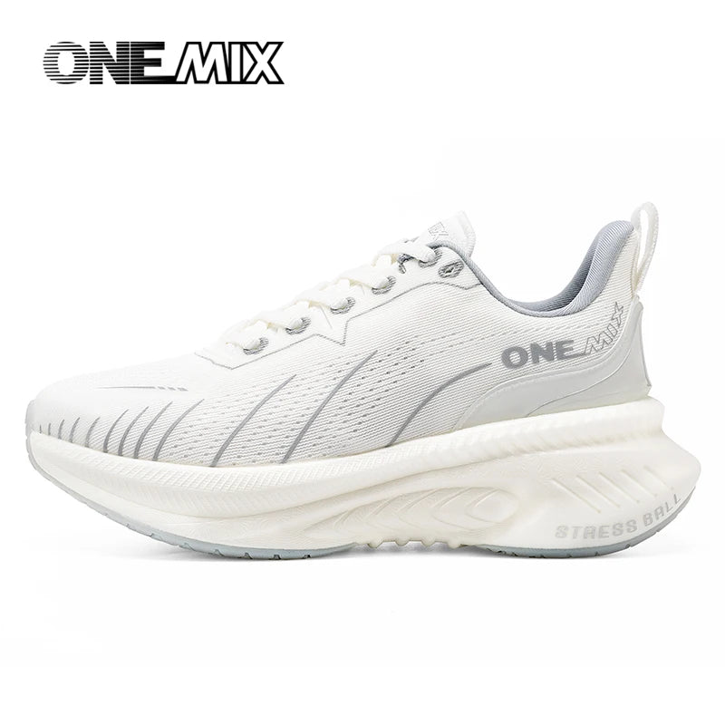 ONEMIX Νέα αθλητικά παπούτσια με αντικραδασμική προστασία για άνδρες, κατάλληλα για δρομείς βαρέων αποστάσεων, με κορδόνια, αθλητικά γυναικεία, αντιολισθητικά, για εξωτερική χρήση, ανδρικά αθλητικά παπούτσια