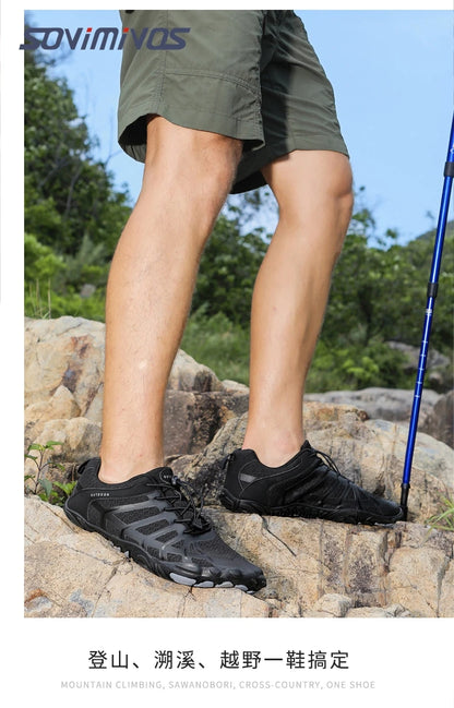 Men's Trail Running Shoes, Lightweight Athletic Zero Drop Barefoot Shoes Non Slip Outdoor Walking Minimalist Shoes for Women
