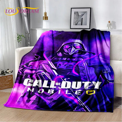 3D COD, Call of Duty геймърско меко плюшено одеяло, фланелено одеяло за всекидневна, спалня, легло, диван и офис покривало