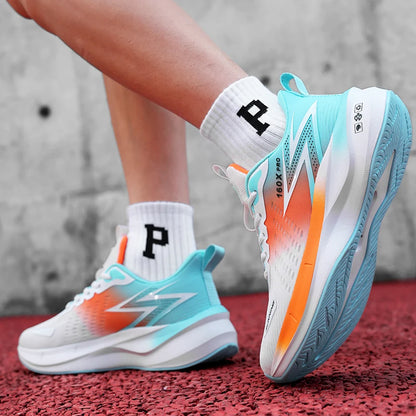 Brand Men's Carbon Plate Running Shoes Soft Cushion Shock Absorbing Sports Shoes Unisex Sneakers Light Anti-Slip Training Shoes