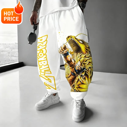 Son Goku Anime Dragon Ball Men's Harajuku Super Saiyan Winter Cotton Pants Streetwear Women Casual Cuffed Sweatpants Unisex Y2K