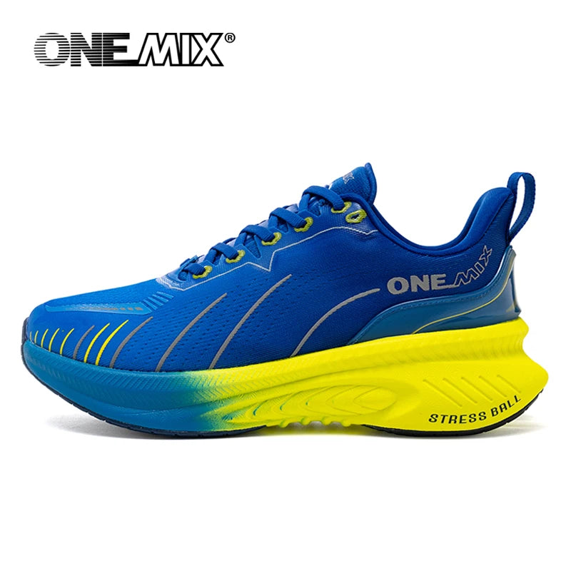 ONEMIX Νέα αθλητικά παπούτσια με αντικραδασμική προστασία για άνδρες, κατάλληλα για δρομείς βαρέων αποστάσεων, με κορδόνια, αθλητικά γυναικεία, αντιολισθητικά, για εξωτερική χρήση, ανδρικά αθλητικά παπούτσια