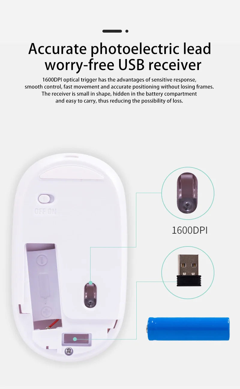 Lenovo Ασύρματο Ποντίκι USB Επαναφορτιζόμενο Εργονομικό με Ρυθμιζόμενο DPI για Γραφείο Αθόρυβο 2.4G Bluetooth Οπτικό Ηλεκτρικό Ποντίκι για Gaming και Γραφείο