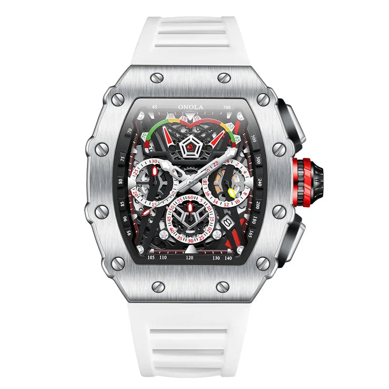 ONOLA 6827 Fashion Sports Quartz Men's Watch Waterproof Luminous Calendar Chronograph Watches for Men Relogios Masculino Часы