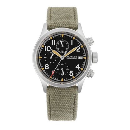 Militado ML1868KF Quartz Watch VK67 Chronograph Movement Military 3 Dial Vintage Watch 100m Waterproof Sapphire Crystal Watches