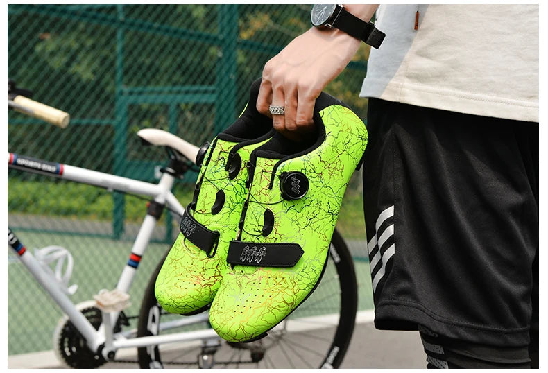 New Cycling Shoes Men Self-Locking Road Cycling Shoes Outdoor Mountain Cycling Sports Shoes Women Indoor Spinning Cycling Shoes