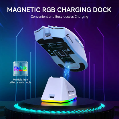 ATTACK SHARK X11 Lightweight Wireless Gaming Mouse, 22K DPI RGB Gaming Mouse with PAW3311 Optical Sensor, Tri-Mode Rechargeable Gaming Mouse