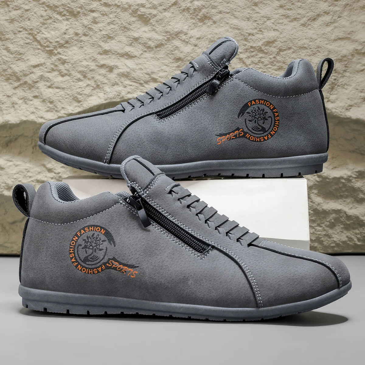 Men's Lightweight Casual Shoes Outdoor Entertainment Skateboarding Daily Walking Driving Shoes Comfortable Breathable Slip-On