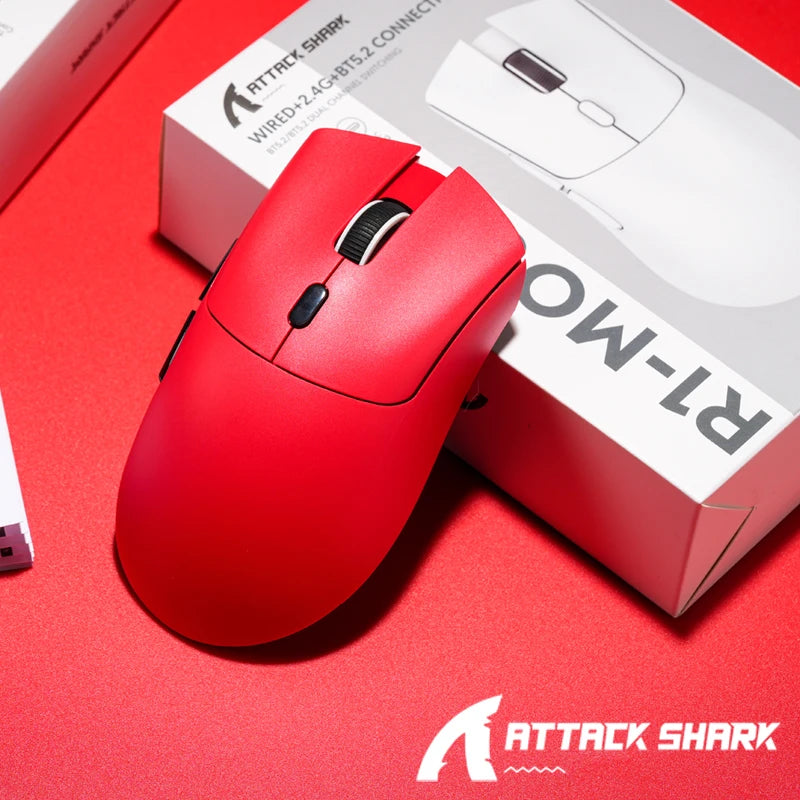 Rato Bluetooth ATTACK SHARK R1 — Rato Viral Avaliado por Influencers, autêntico direto da marca, sensor PAW3311 com 1K Hz para gaming