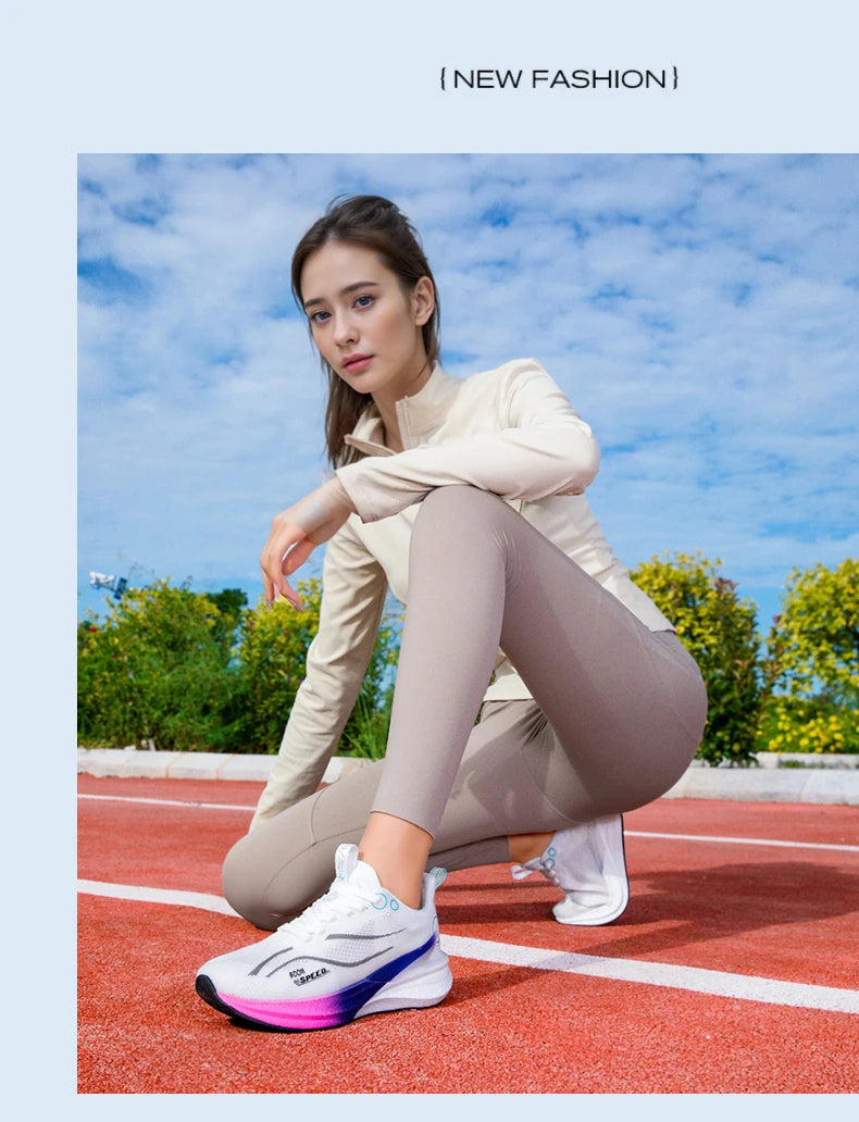Men Carbon Board Running Shoes Marathon Long-Distance Running Sports Shoes Support Stable Casual Women Breathable Running Shoes