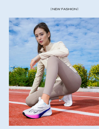 Men Carbon Board Running Shoes Marathon Long-Distance Running Sports Shoes Support Stable Casual Women Breathable Running Shoes