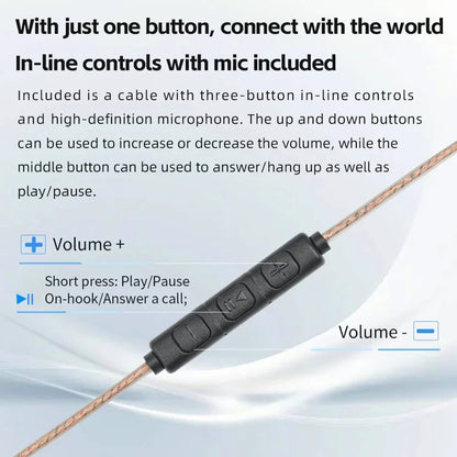 FiiO JD10 Wired In-Ear Earphones HiFi Bass Stereo Earbuds with 3.5mm Type-C Connector, High Resolution Audio Music Earphones for Gaming, Sports & Daily Use